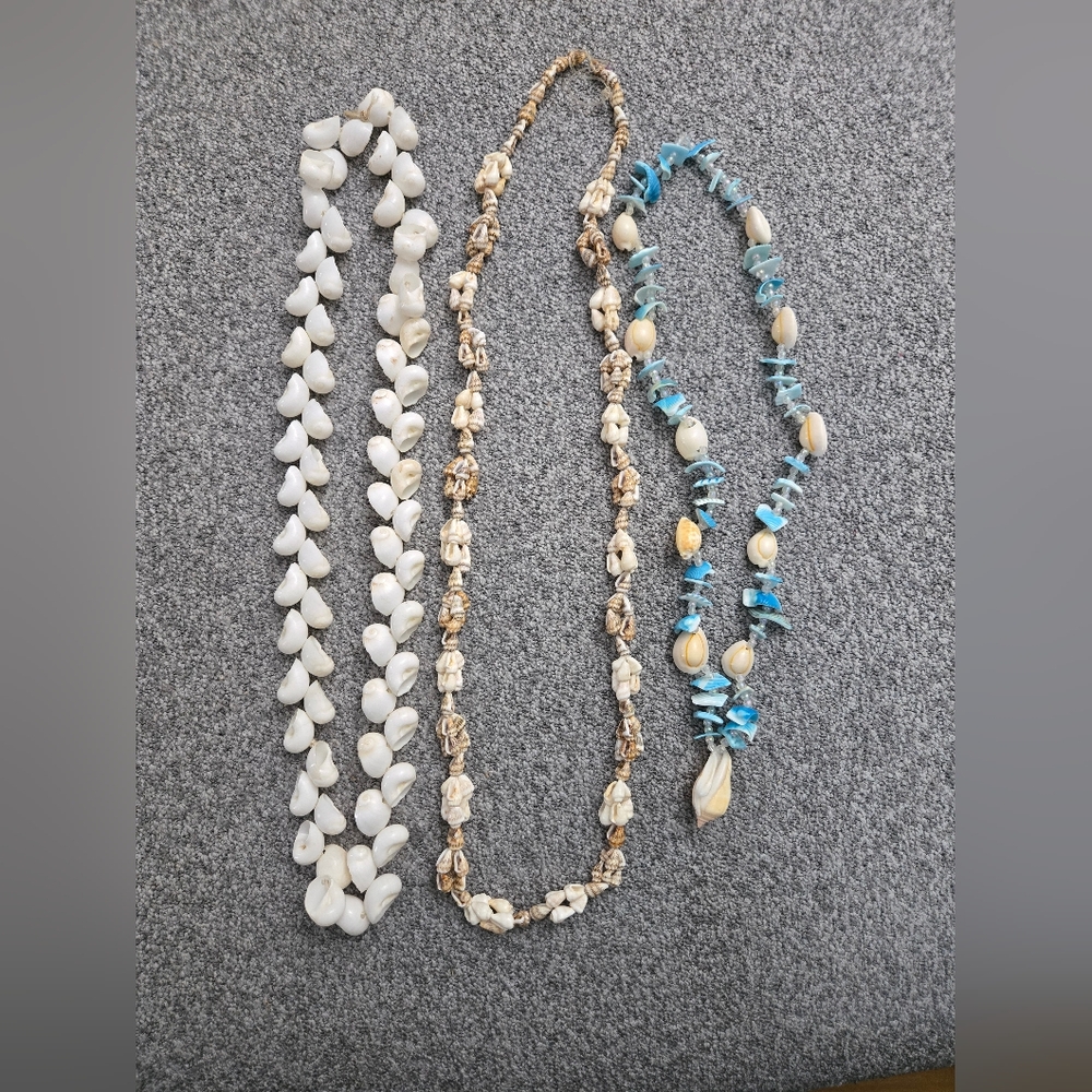 Vintage handmade shell lei necklace Bundle